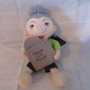 10" Russ Berrie Plush "Face Lift Fund" Granny